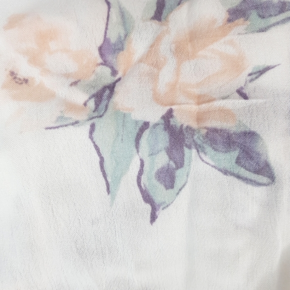 kendall & kylie Cropped Floral Halter Tie Up Top- Crochet Detail Y2K 90s - Picture 6 of 10